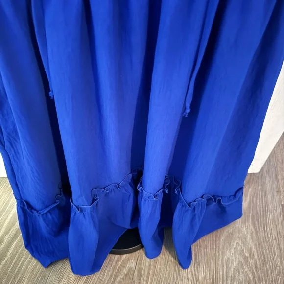 Royal Blue Ruffled Dress - Picture 6 of 7